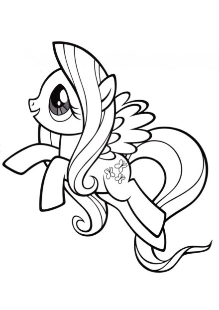 Colouring Page Kind Fluttershy