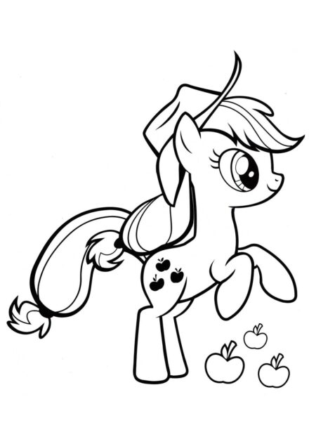 Colouring Page Applejack - Feast Master