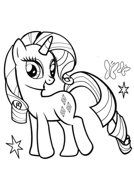 Colouring Page Gorgeous Rarity