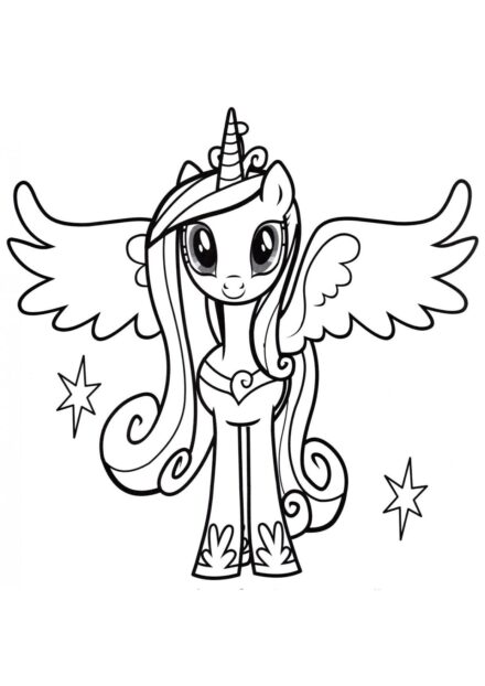 Colouring Page Cadance - Shining Armour's Wife