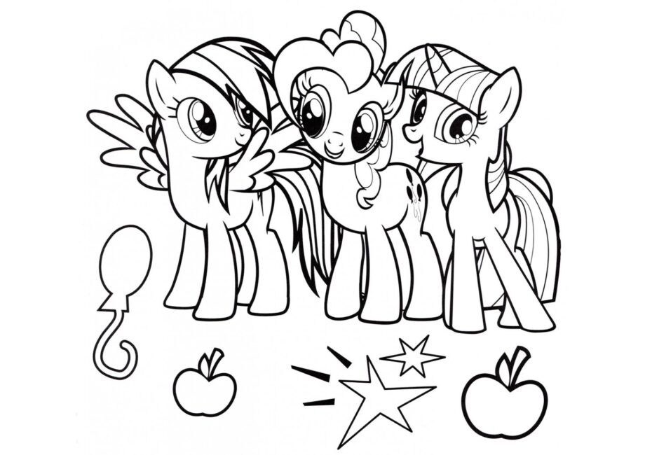 Colouring Page Twilight with Friends