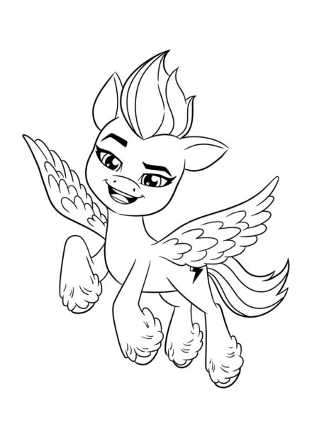 Colouring Page Zipp Storm with a Mohawk