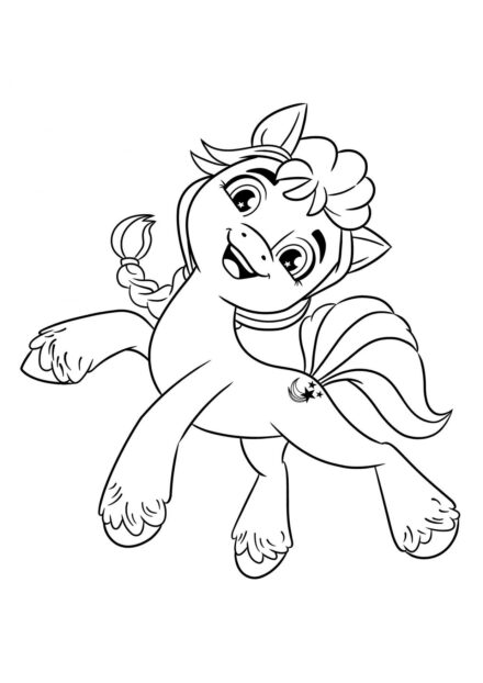 Colouring Page Cheerful Sunny Starscout