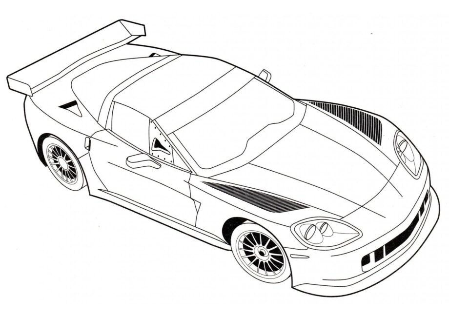 Colouring Page Chevrolet Corvette C6R