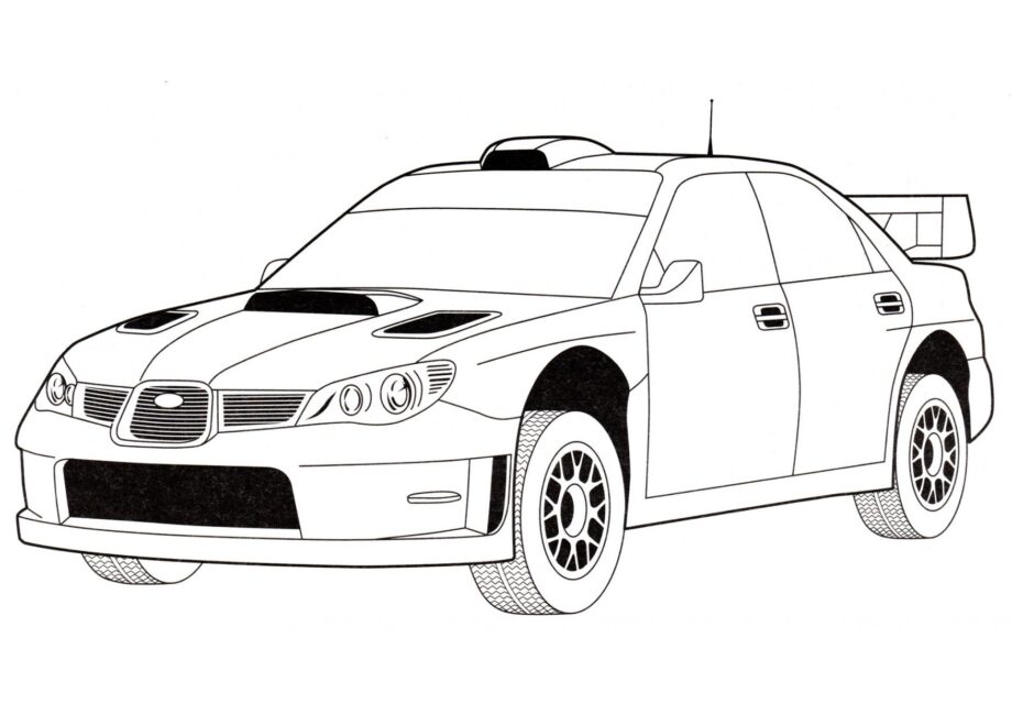 Colouring Page Subaru Impreza WRC