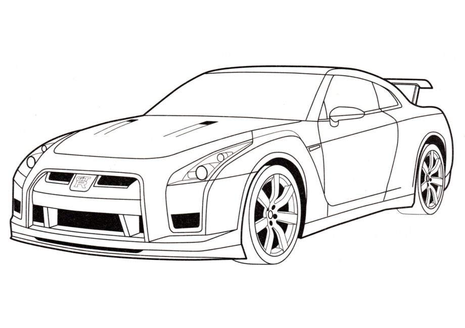 Colouring Page Nissan GT-R