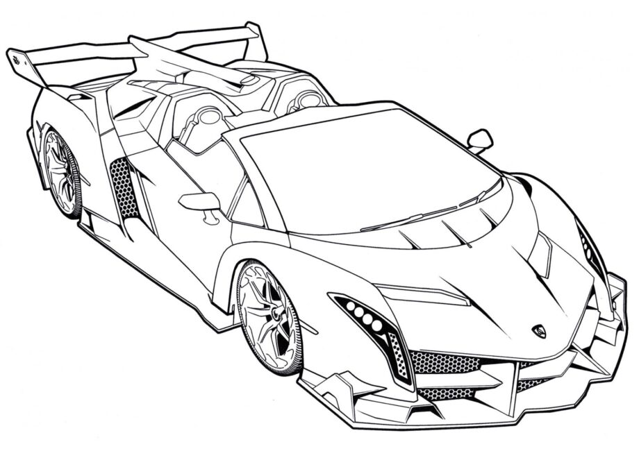 Colouring Page Lamborghini Veneno Roadster