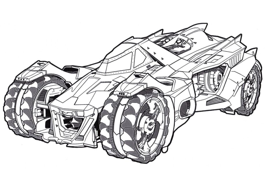 Colouring Page Caresto Arkham Knight