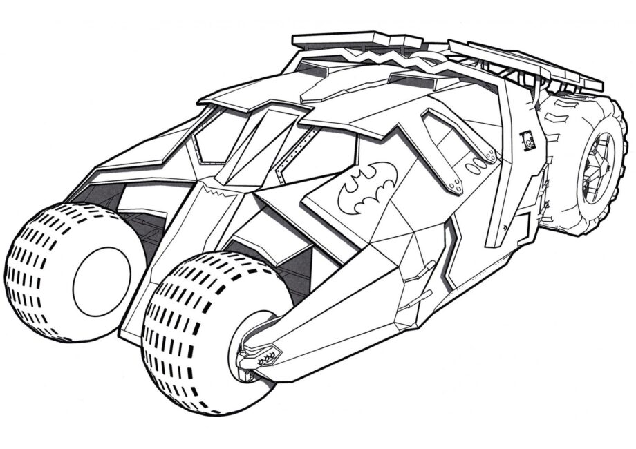 Colouring Page Batmobile The Tumbler