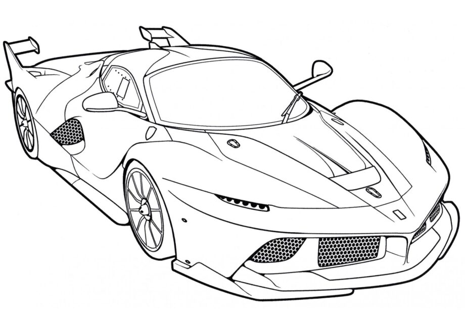 Colouring Page Ferrari FXX K