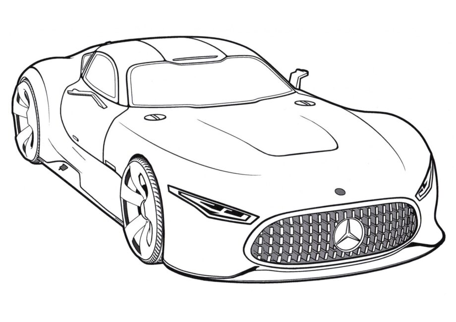 Colouring Page Mercedes AMG Vision Gran Turismo