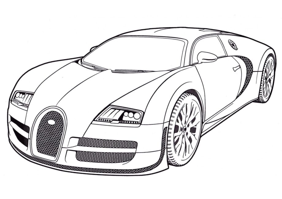 Colouring Page Bugatti Veyron 16.4 Super Sport