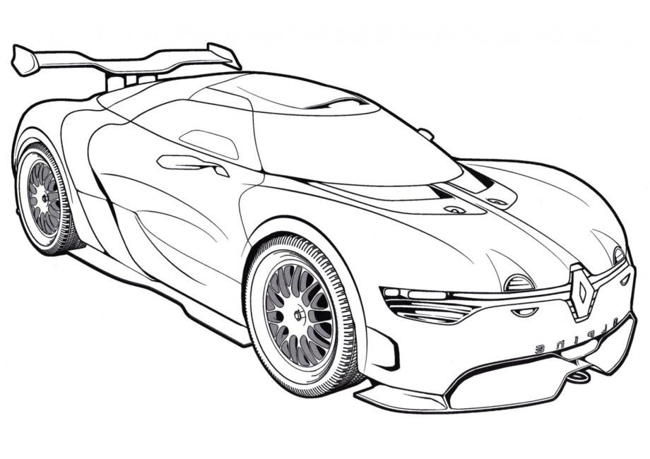 Colouring Page Renault Alpine ZAR