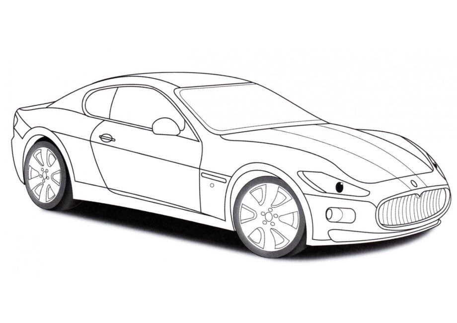 Colouring Page Maserati GranTurismo