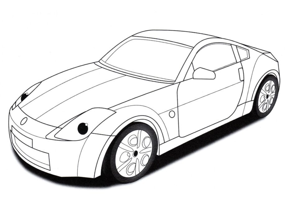 Colouring Page Nissan 350Z