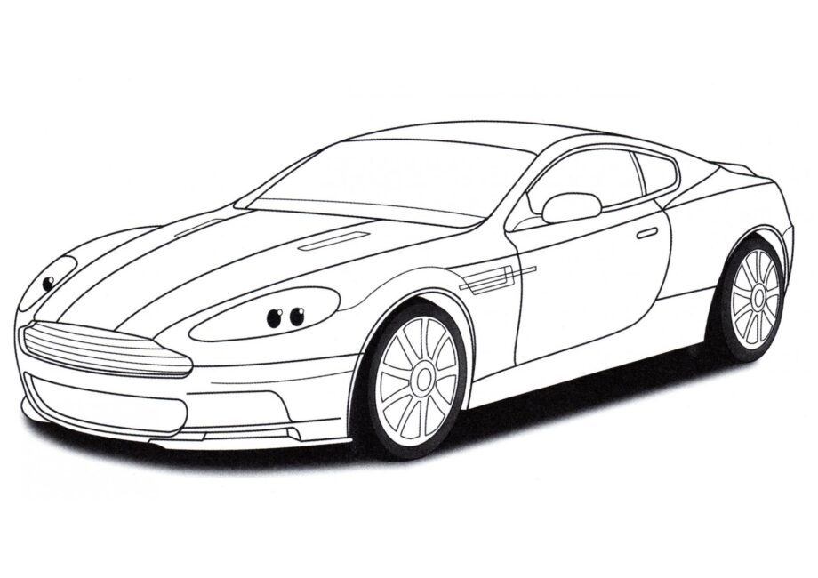 Colouring Page Aston Martin DBS