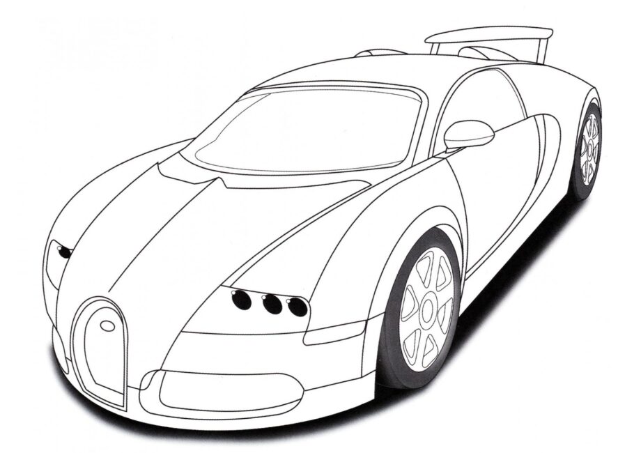 Colouring Page Bugatti Veyron