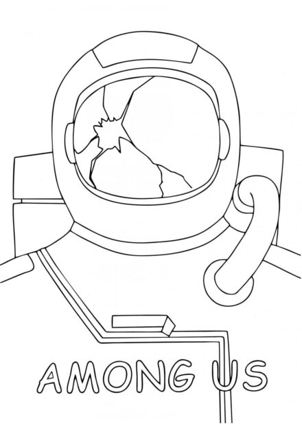 Among Us Colouring Page - Astronaut Poster