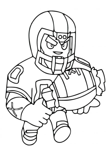 Colouring Page Touchdown Bull