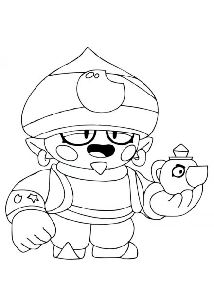 Colouring Page Gene Brawl Stars