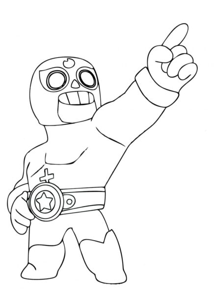 Colouring Page El Primo