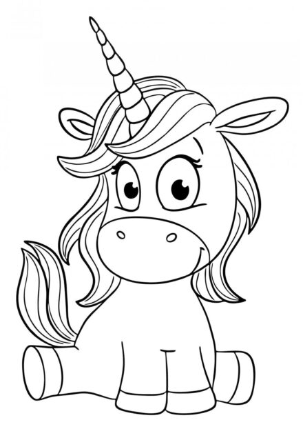 Colouring Page: Magical Little Unicorn