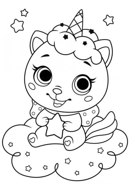 Colouring Page: Kittycorn