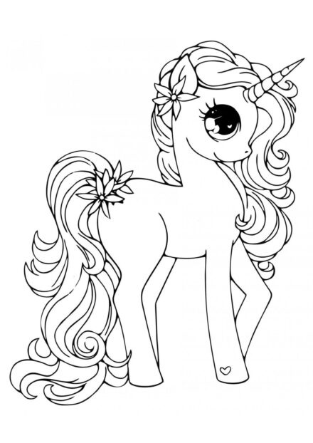 Colouring Page: Pretty Little Unicorn