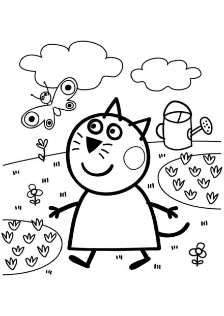 Colouring Page: Candy Cat