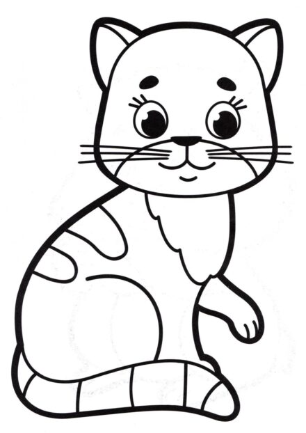 Colouring Page: Cute Cat