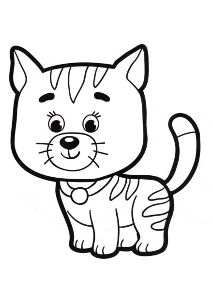 Colouring Page: Tabby Cat