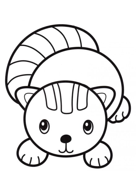 Colouring Page: Little Kitty