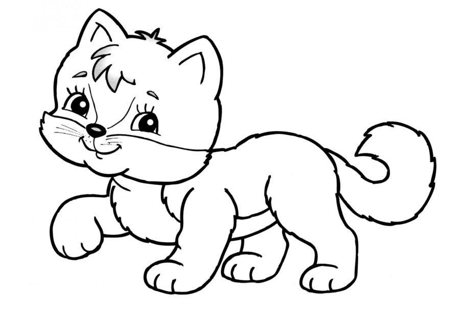 Colouring Page: Graceful Kitty