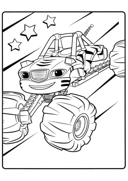 Roar Racing Colouring Page