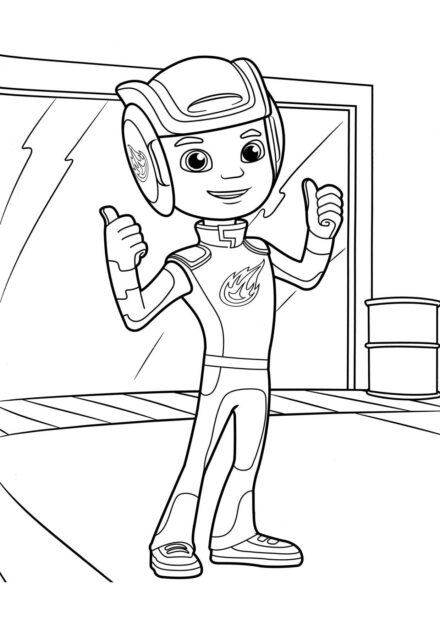 AJ Pre-Race Colouring Page