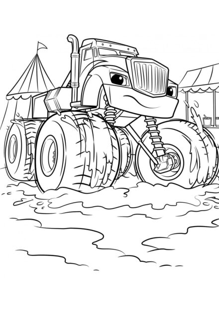 Fierce Crusher Colouring Page