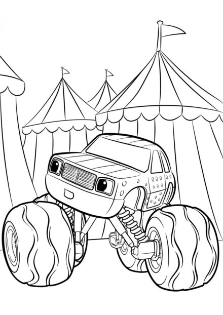 Pickle at the Circus Colouring Page