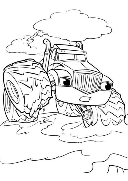 Thoughtful Crusher Colouring Page