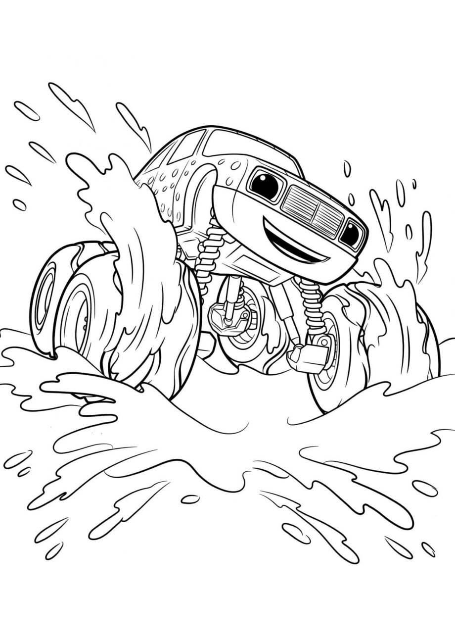 Blaze und die Monster Maschinen Ausmalbilder | A4 drucken