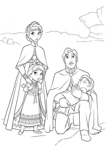 Colouring Page King and Queen of Arendelle