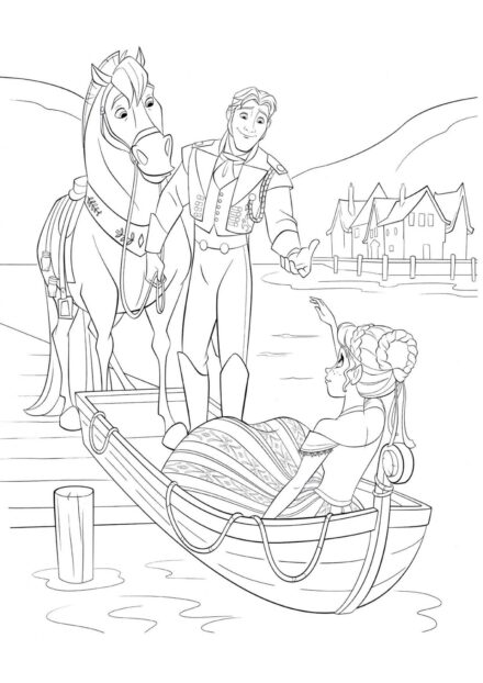 Colouring Page Hans and Anna