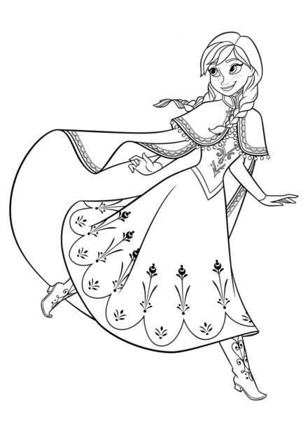 Colouring Page Spirited Anna