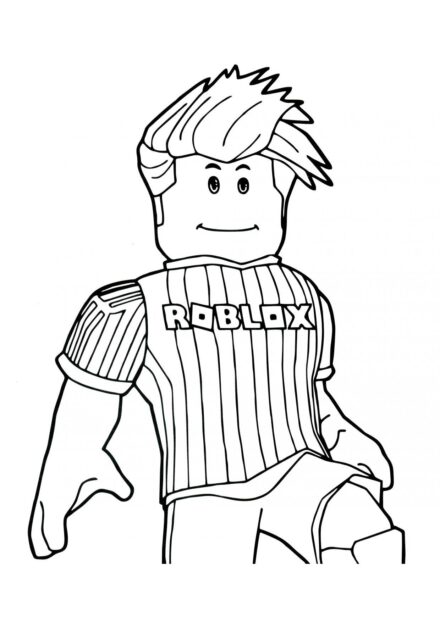 Colouring Page: Roblox Football Player Character