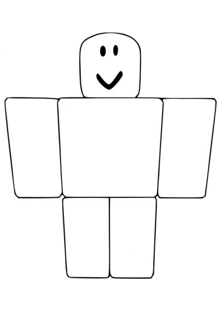 Colouring Page: Roblox Noob Skin