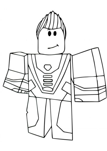 Colouring Page: Roblox Character