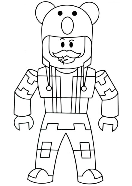 Colouring Page: Roblox Character Sinknuddles