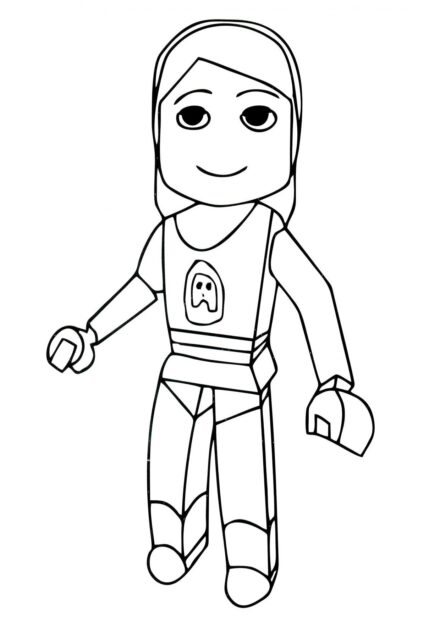 Colouring Page: Roblox Girl Skin