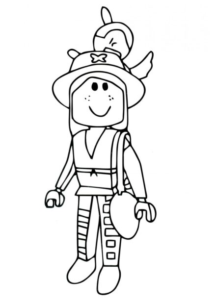 Colouring Page: Roblox Ariana Skin