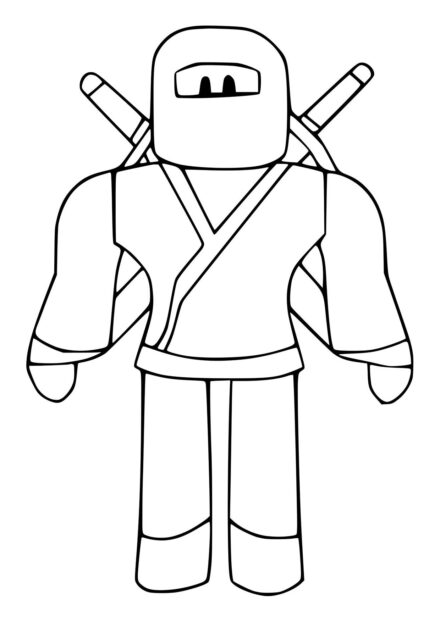 Colouring Page: Samurai from Roblox