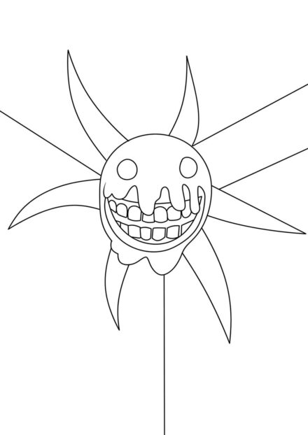 Colouring Page: Spooky Screech from Doors Roblox